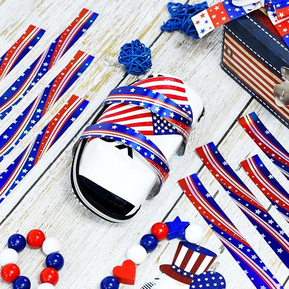 Henoyso 500 Pcs Veterans Holographic Paper Wristbands for Events,Patriotic