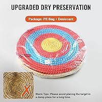 Vista 6 de VEVOR Straw Archery Targets, 20" Round Archery Target for Backyard, Traditional Solid Straw, Red