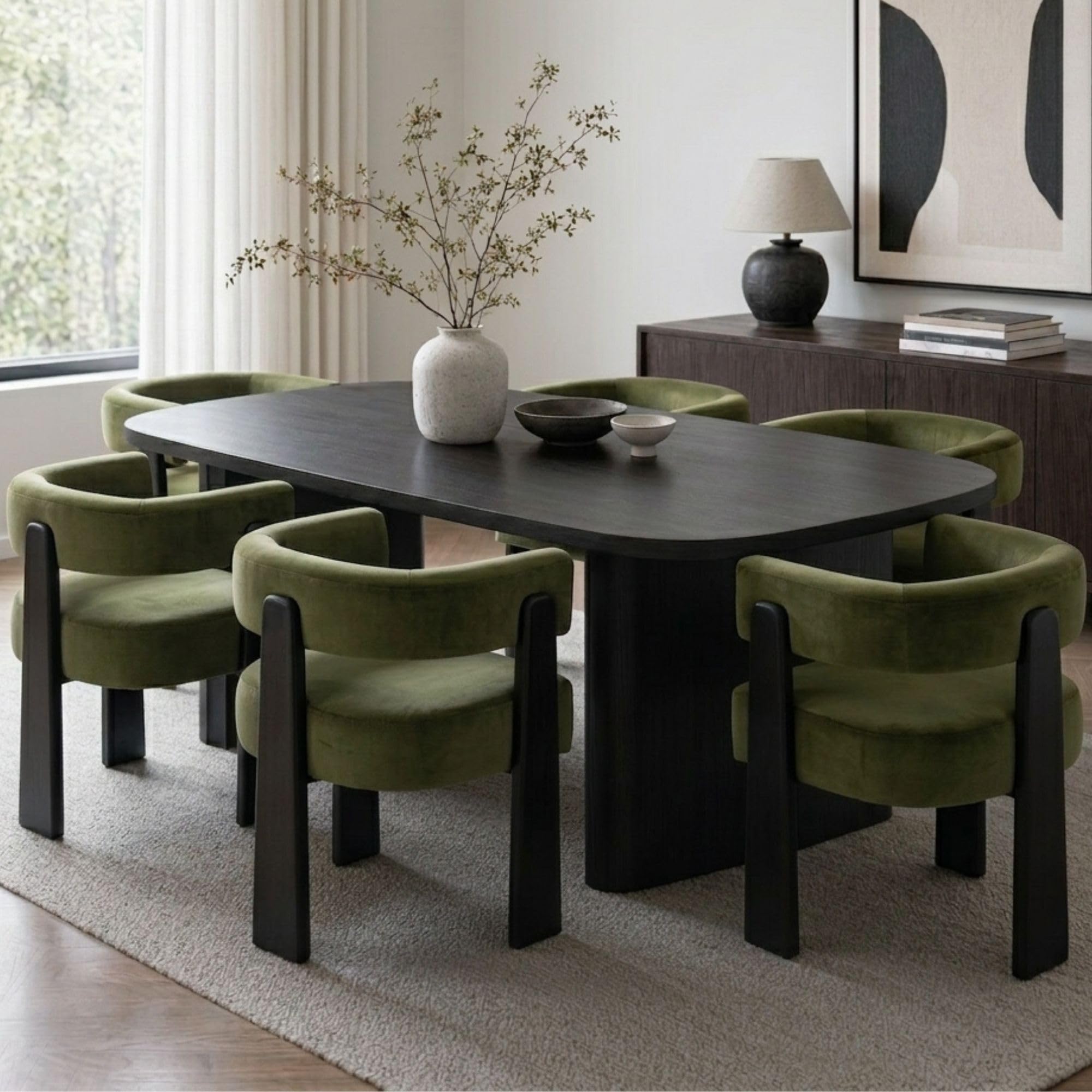 Hyfirm Velvet Barrel Accent Chairs