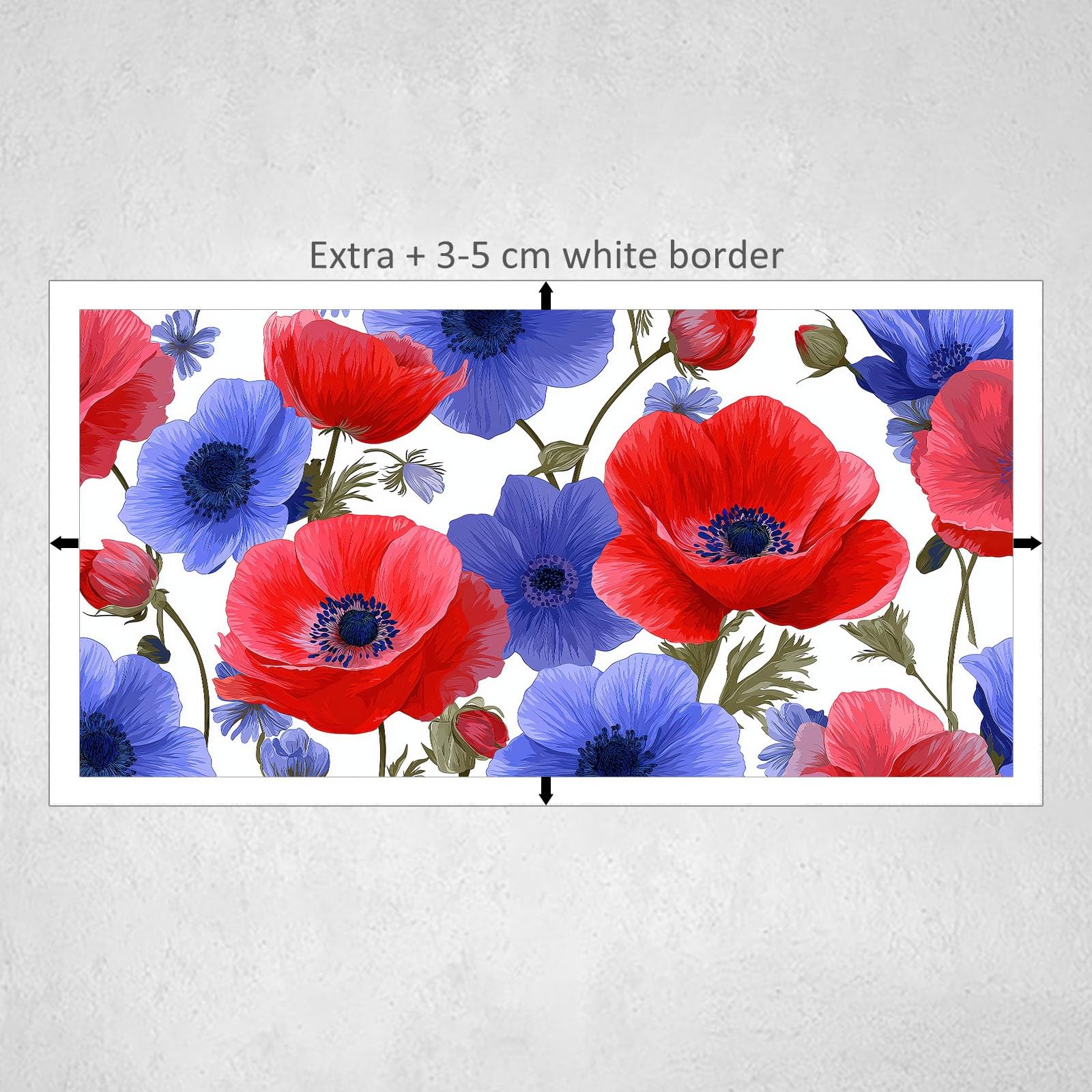Genérico Lienzo Decorativo con Marco Madera Anémona Una Planta Flor 120x80cm Laminas Cuadro para Pared, Decoracion Habitacion y Salon Dormitorios, Cuadros para Hogar