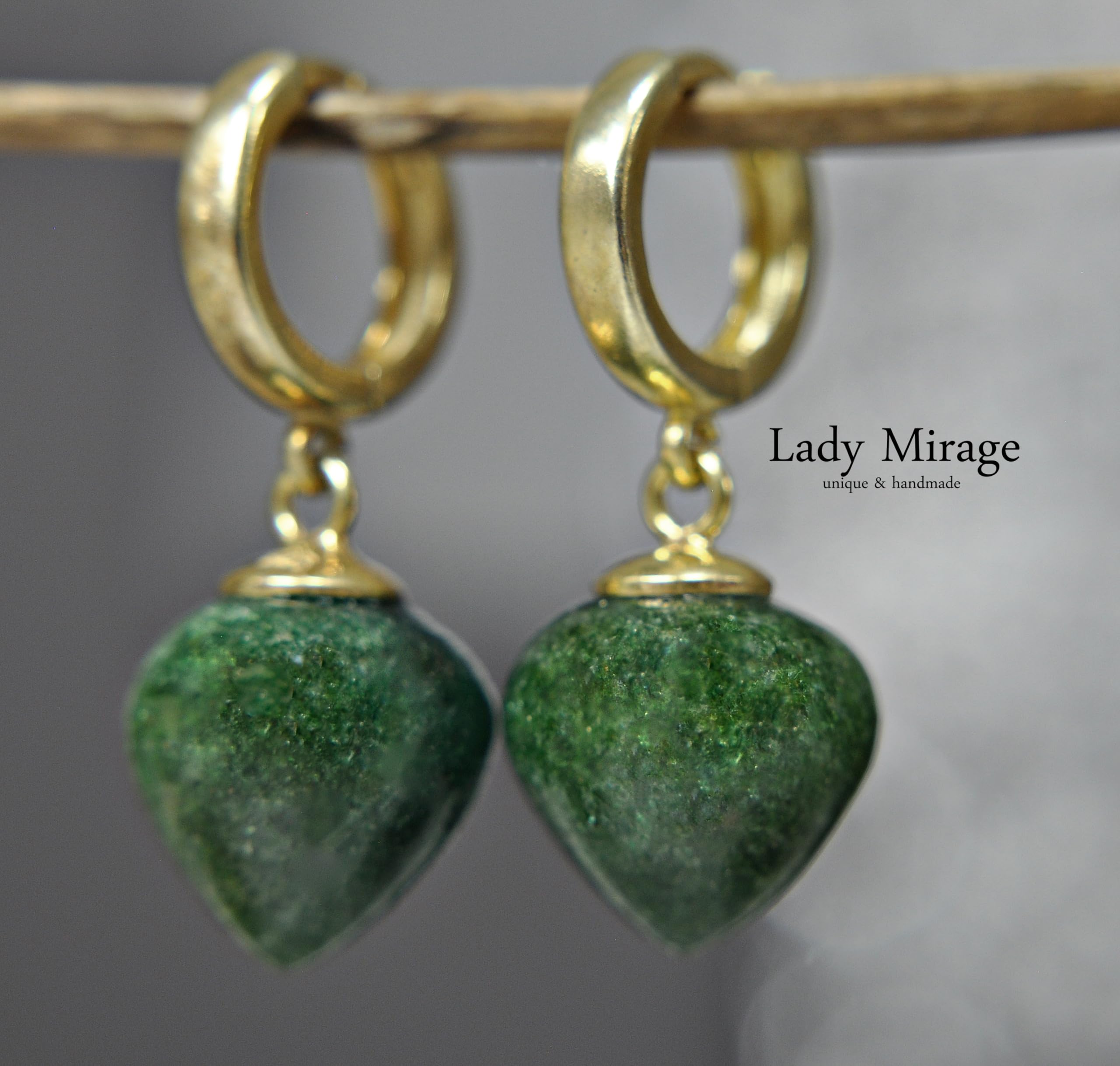 Grüne Jade Schmuck - 14k - Edelstein Kette 925 Silber - Zwiebelform Anhänger - AAA Qualität - Luxuriöse - Geschenkidee Ehefrau - Schmuck - Handmade Geschenk