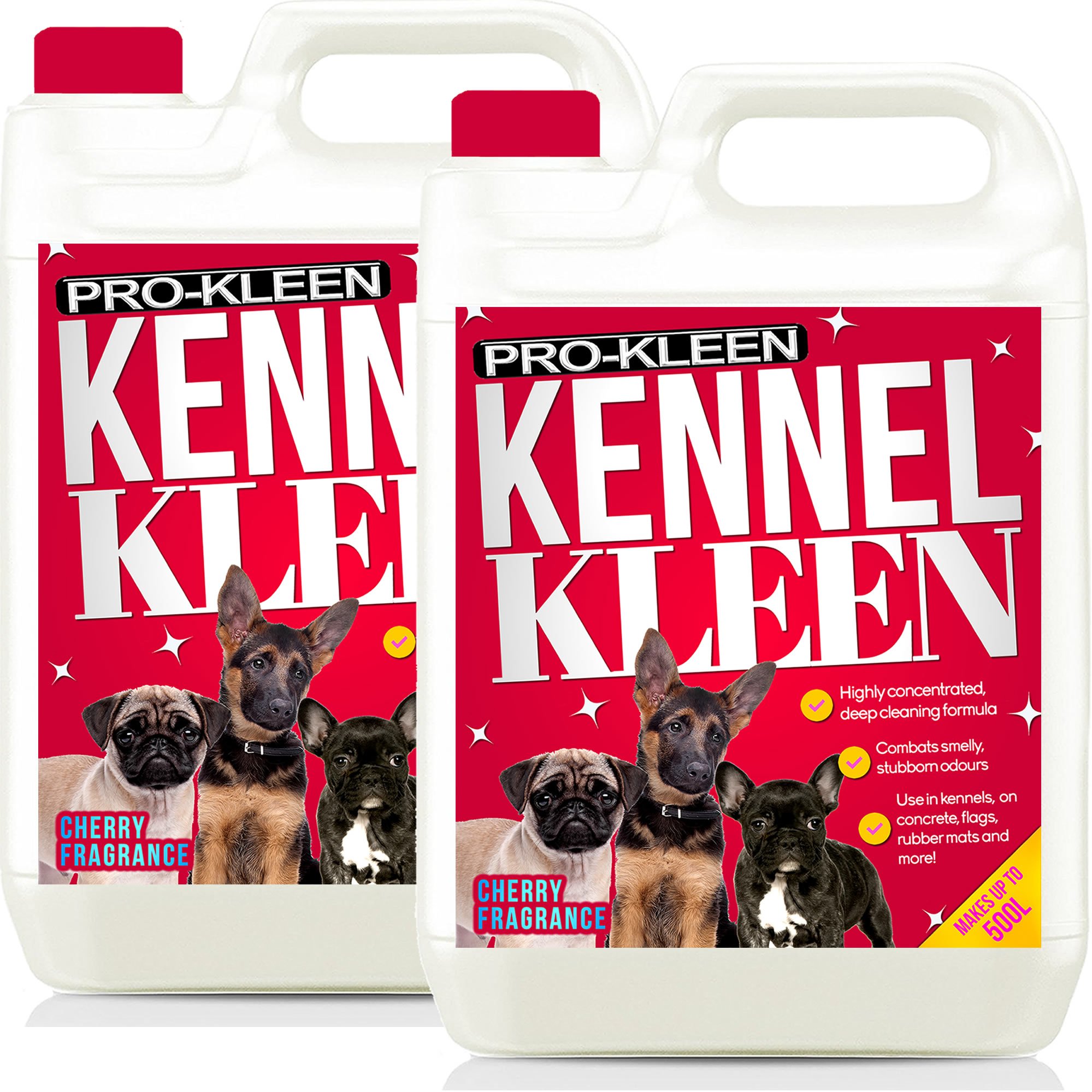 Pro-Kleen Kennel Disinfectant, Cleaner & Deodoriser (Cherry Fragrance) - 10L Pack - Tested according to DVG (German Veterinary Medical Society)