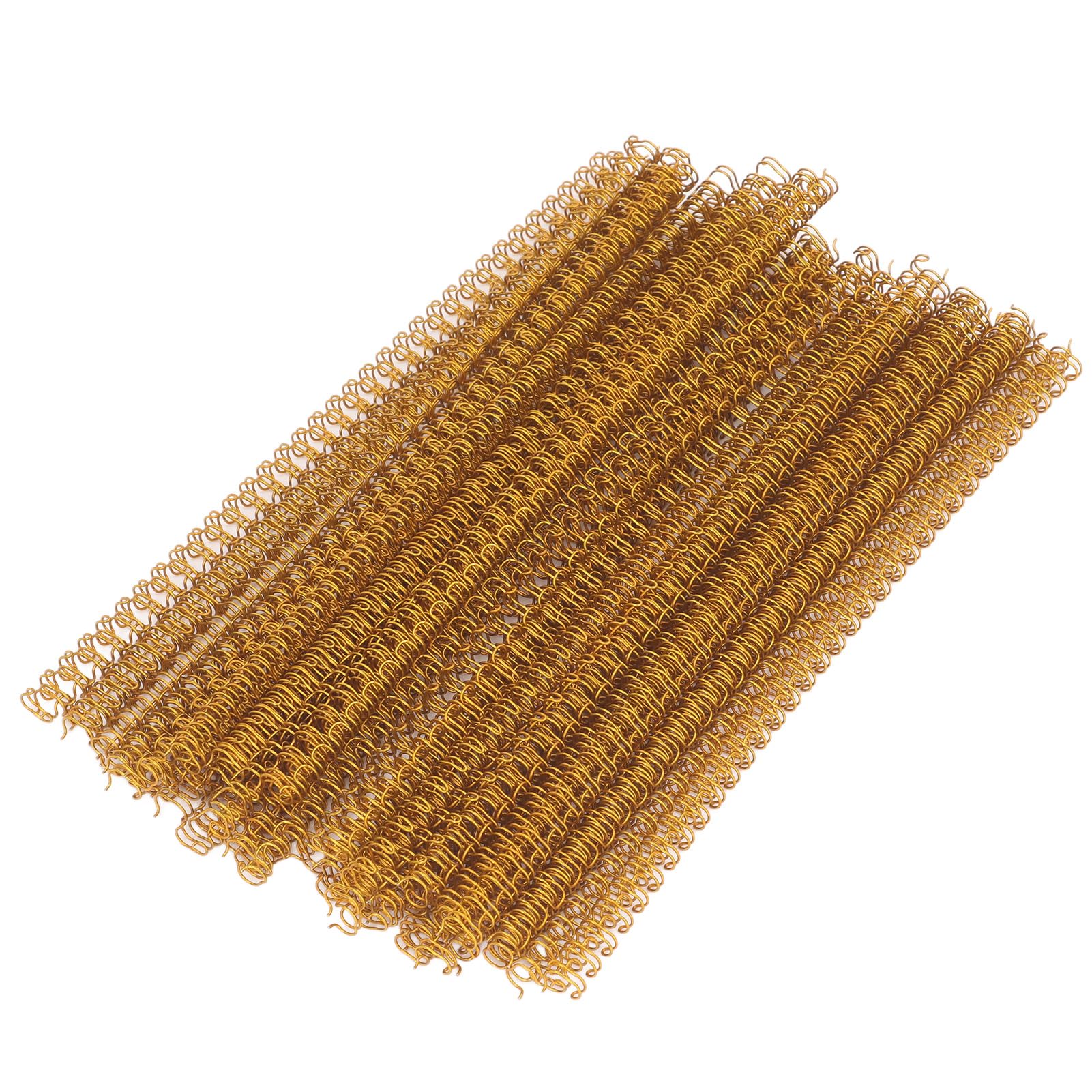 100 Pack Double Loop Wire Binding Spines, YolieraArt Wire Binding Spines, 3/8 Inch Binding Wire for Letter Size (60 Sheet Capacity), 100P, 3:1 Pitch, Gold)