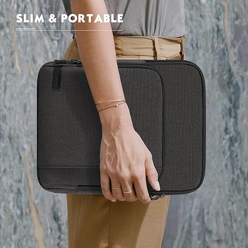 Miniatura 8 de MoKo Funda para laptop de 13.3 pulgadas, funda portátil con bolsillo para Surface Pro 8, MacBook Pro M1 ProM1 Max 14.2 2021, MacBook AirPro 13.3