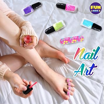 طقم مكياج للأطفال، FunKidz قابل للغسل اللعب التظاهر 60 PCS ألعاب التجميل هدية مربع المكياج للفتيات الصغيرات الذين تتراوح أعمارهم بين 6-12