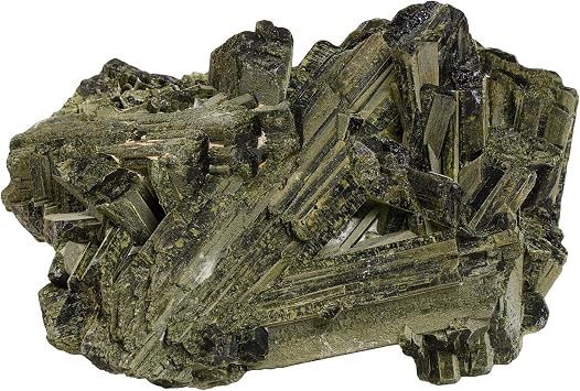 Rockcloud Natural Green Tourmaline Crystal Cluster for Reiki Meditation, Irregular Raw Stone Mineral Specimen for Home Decoration, 0.44-0.66 lb