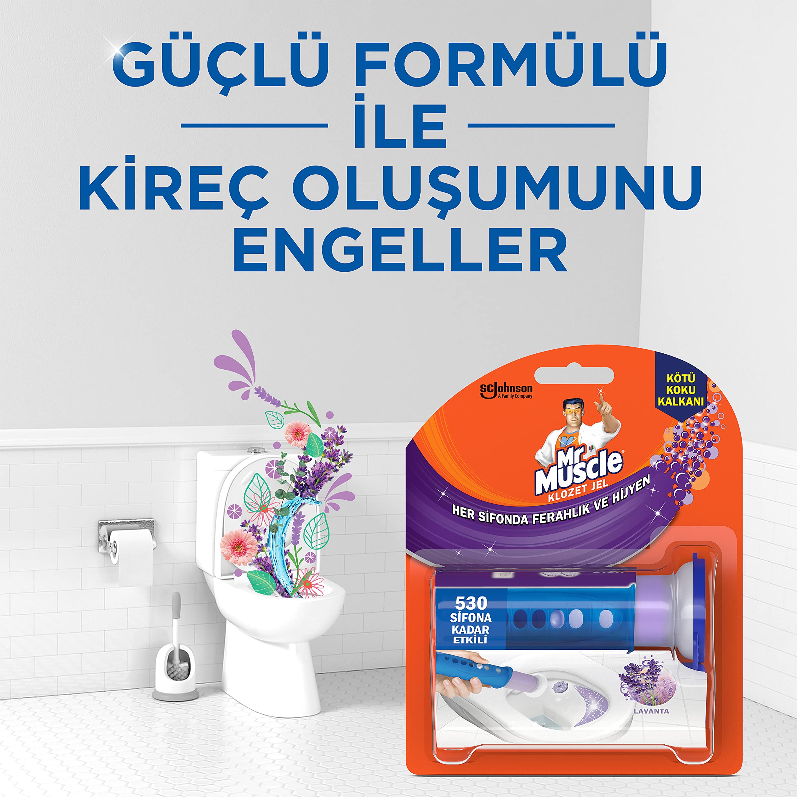 Mr Muscle Lavanta Kokulu Klozet Jeli (1 Tüp x 6 Jel Disk)