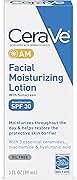 CeraVe Facial Moisturizing Lotion AM SPF 30 | 3 Ounce | Daily Face Moisturizer with SPF | Fragrance Free