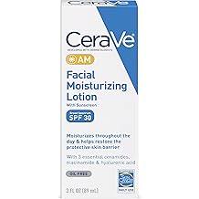 Loci&oacute;n Hidratante Facial CeraVe AM SPF 30 | 3 Onza | Hidratante facial diario con SPF | Sin perfume
