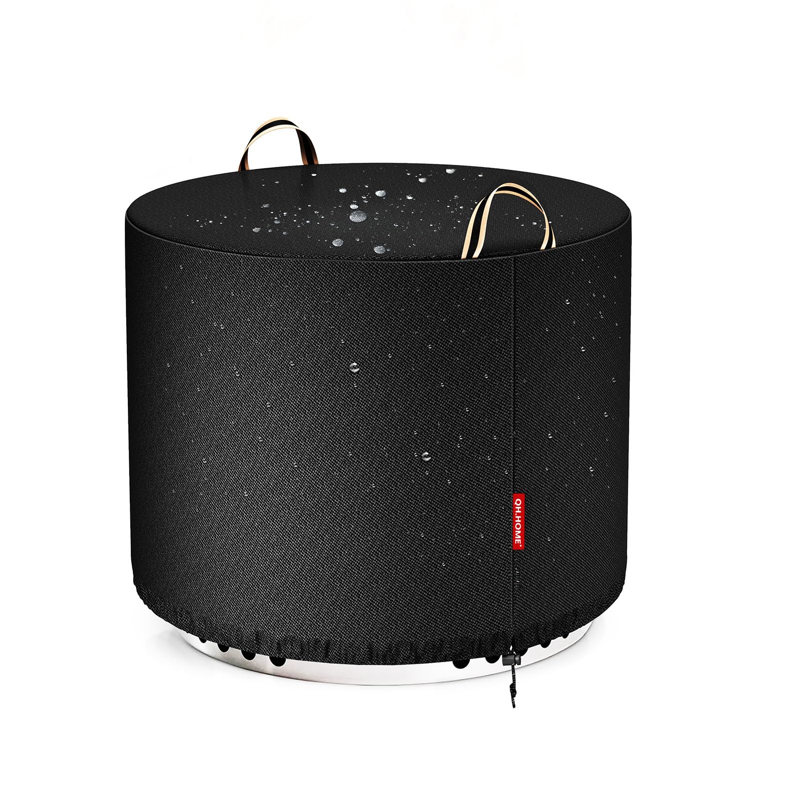 Photo 1 of [2026 Upgraded 900D Fabric] Tall Fire Pit Cover Round for Firesense 01471 Fire Pit, 30"D x 44"H Wood Burning Chiminea Cover, 900D Heavy Duty Waterproof Fabric Charcoal Kettle Grill Cover-Black