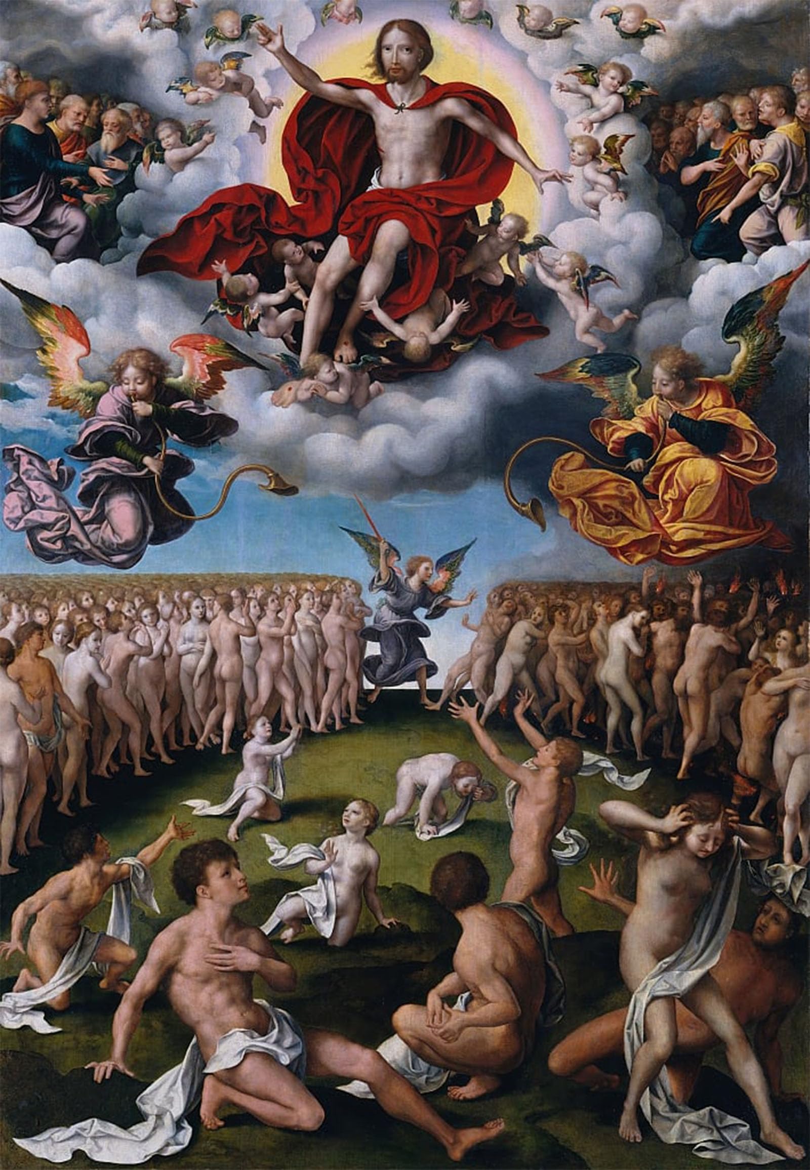 ARTXLXXBN Famous Painting Art Wall Decor Abstract Art Picture the Last Judgment by Joos Van Cleve Animal Pictures for Home Decor 60x90cm