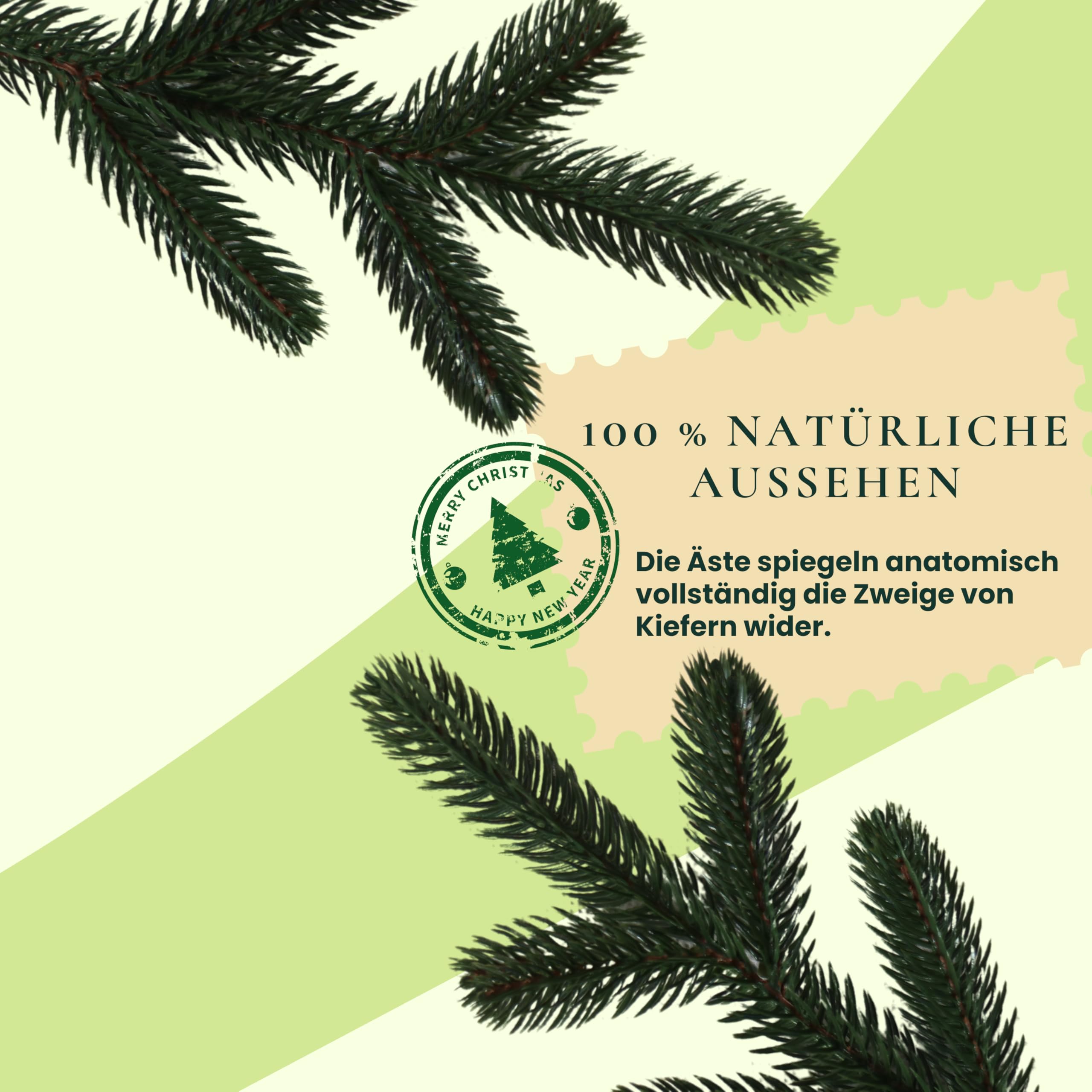 Evergreen Tree® Künstlicher Weihnachtsbaum 150 | 180 | 210 | 230 | 250 cm - Naturgetreue 100% Spritzguss Tannenbaum Künstlich, Made in EU Christmas Tree