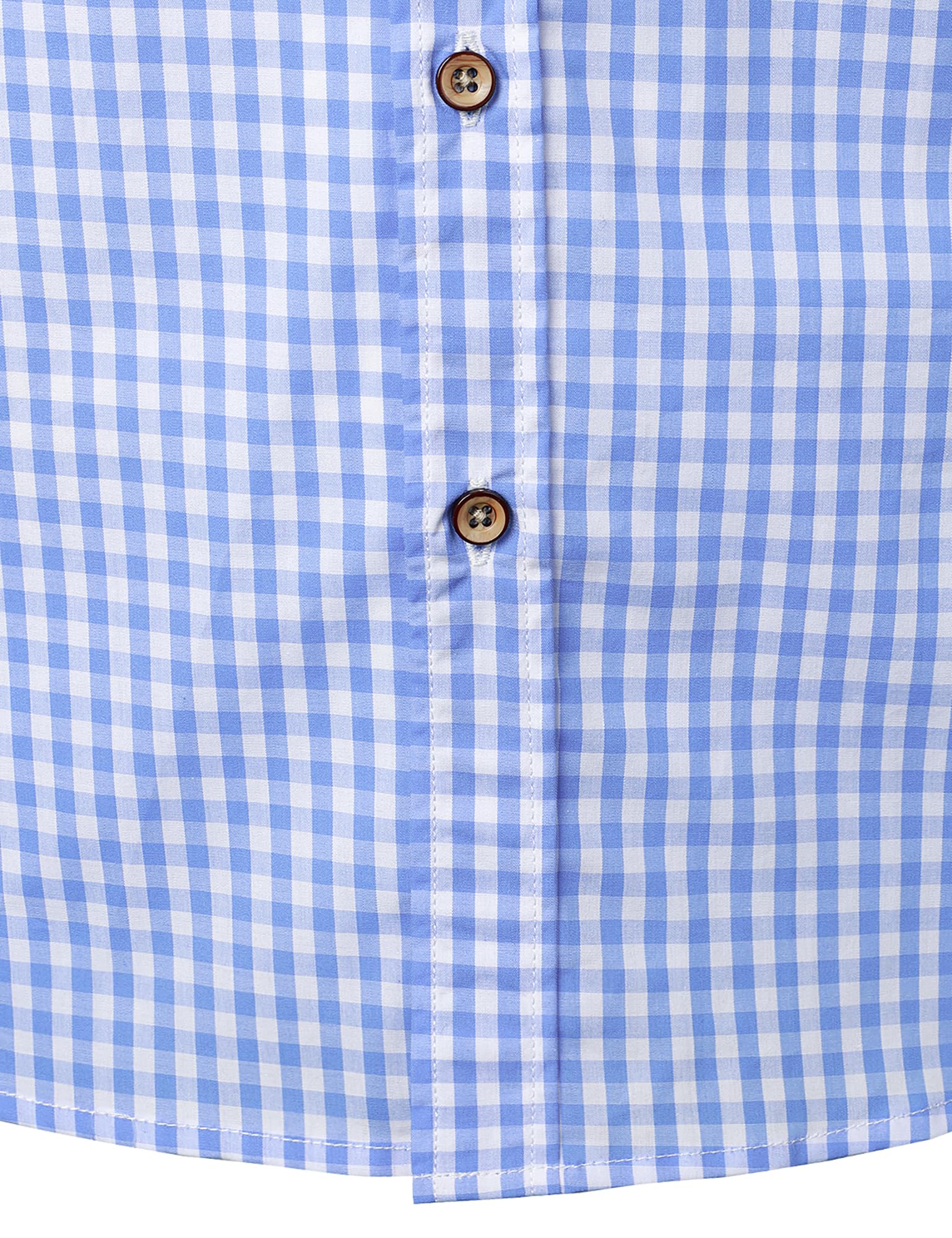 PARKLEES Chemise décontractée à carreaux boutonnée en coton à manches courtes pour homme, coupe régulière avec poche
