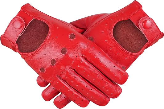 Mens Classic Style Quality Soft Lambskin Leather Driving & Fashion Gloves Full Finger