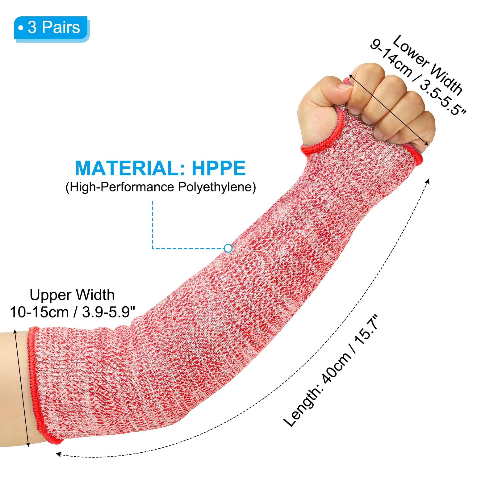 PATIKIL 16 Inch Cut Resistant Sleeve - Image 2