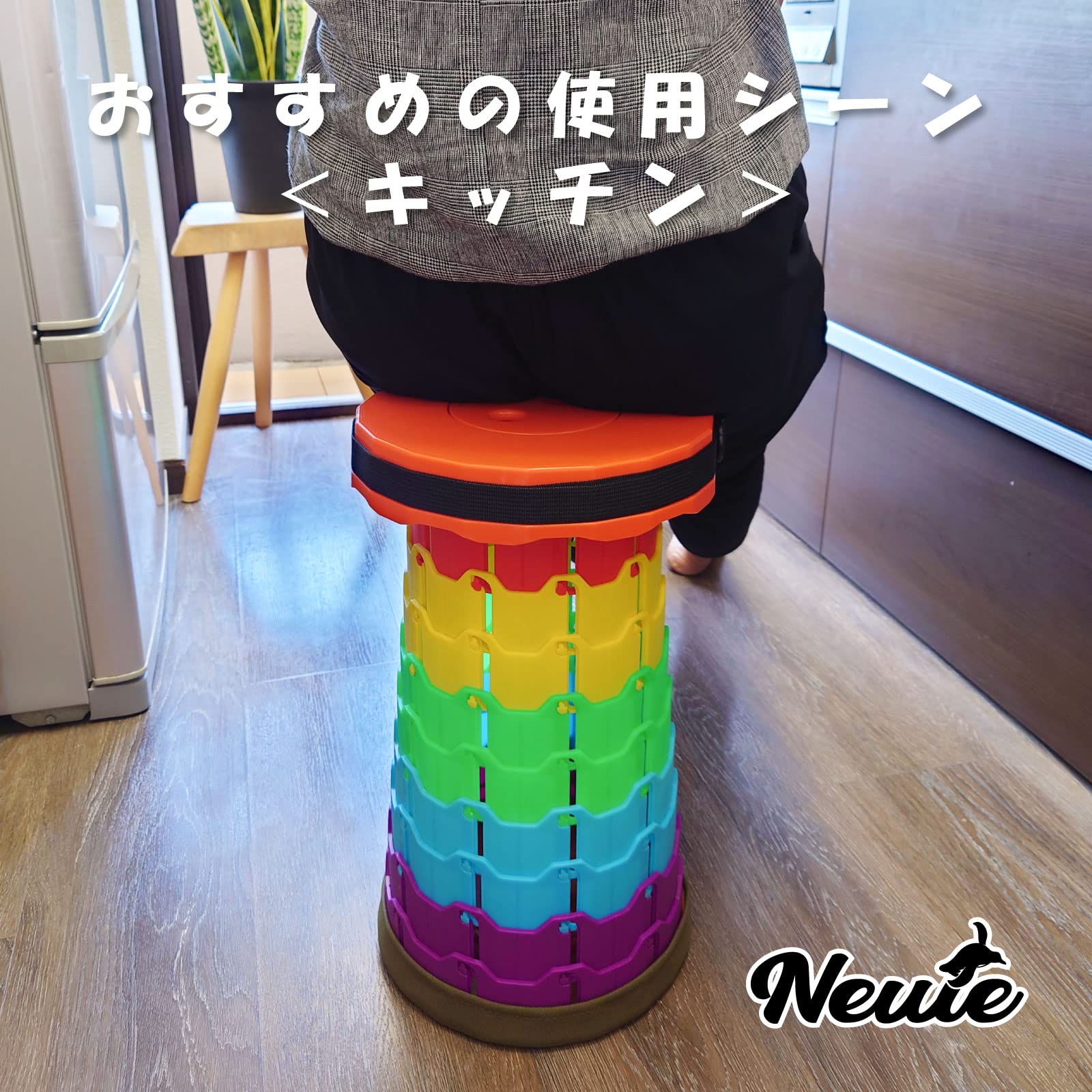 Amazon.co.jp: Newie 折りたたみ椅子 アコーディオンチェア 橙