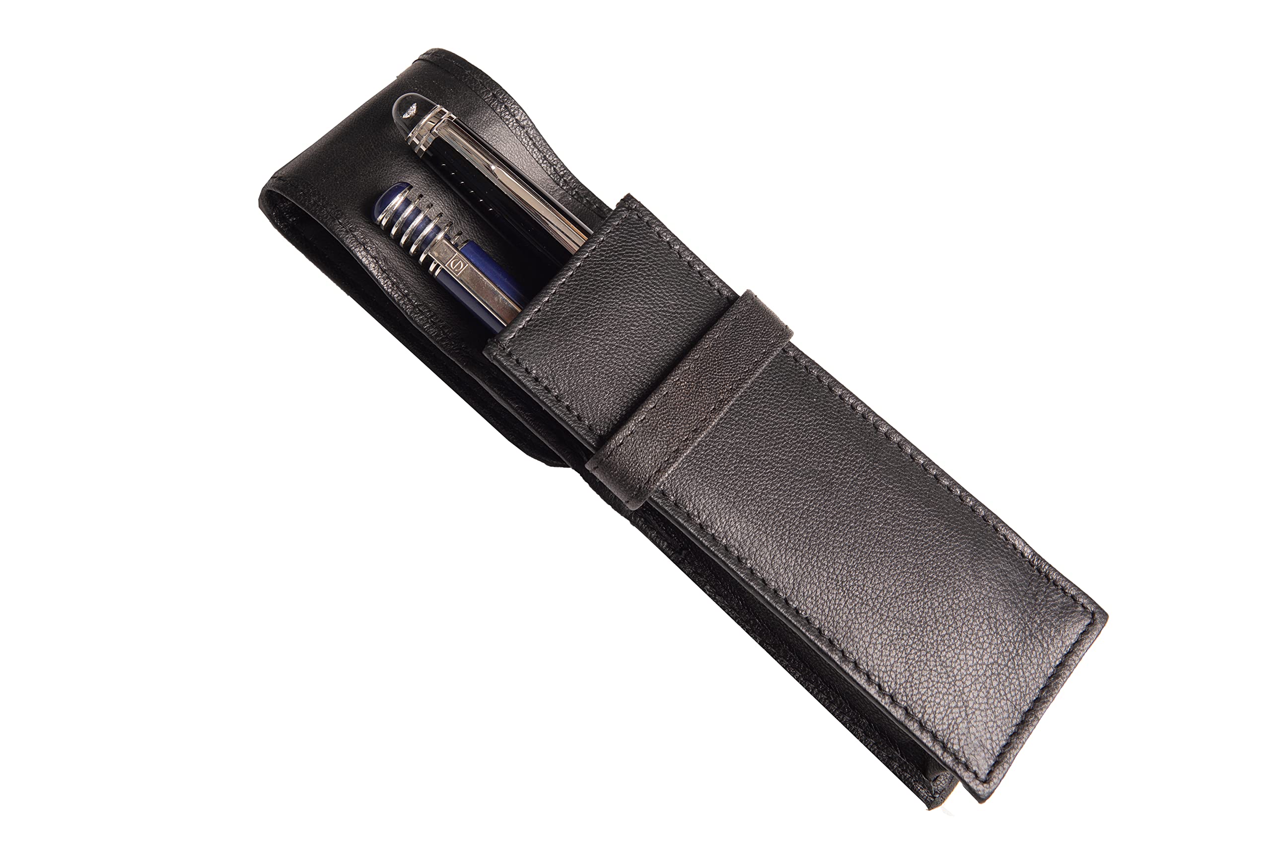 Astuccio Portapenne In Vera Pelle Anders, Design Tedesco, Colore Nero, Taglia Unica