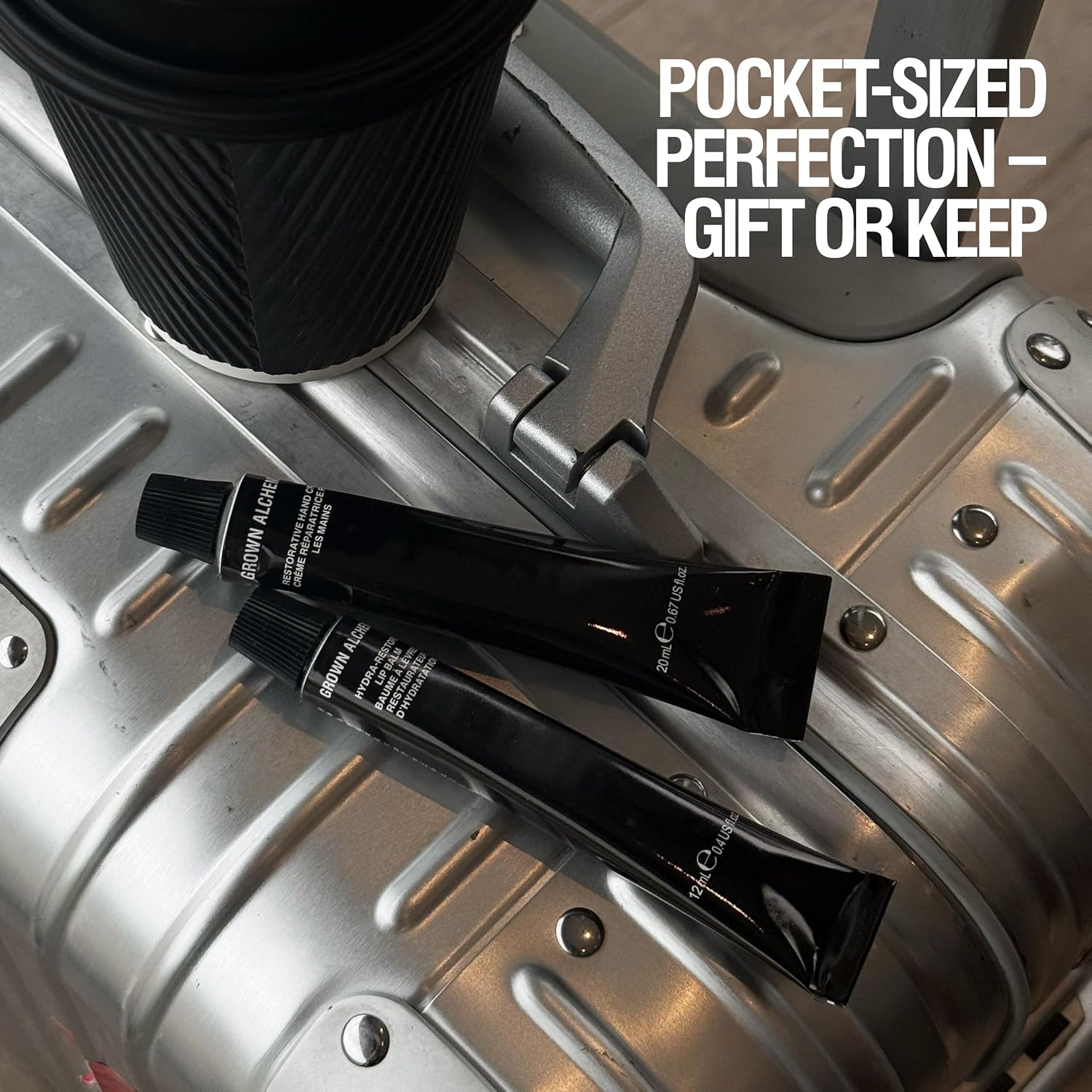 Grown Alchemist, Lip + Hand Essentials Holiday Gift Kit. Hydra-Restore Lip Balm (12 mL) & Restorative Hand Cream (20 mL). Natural Hydration Duo - Image 5