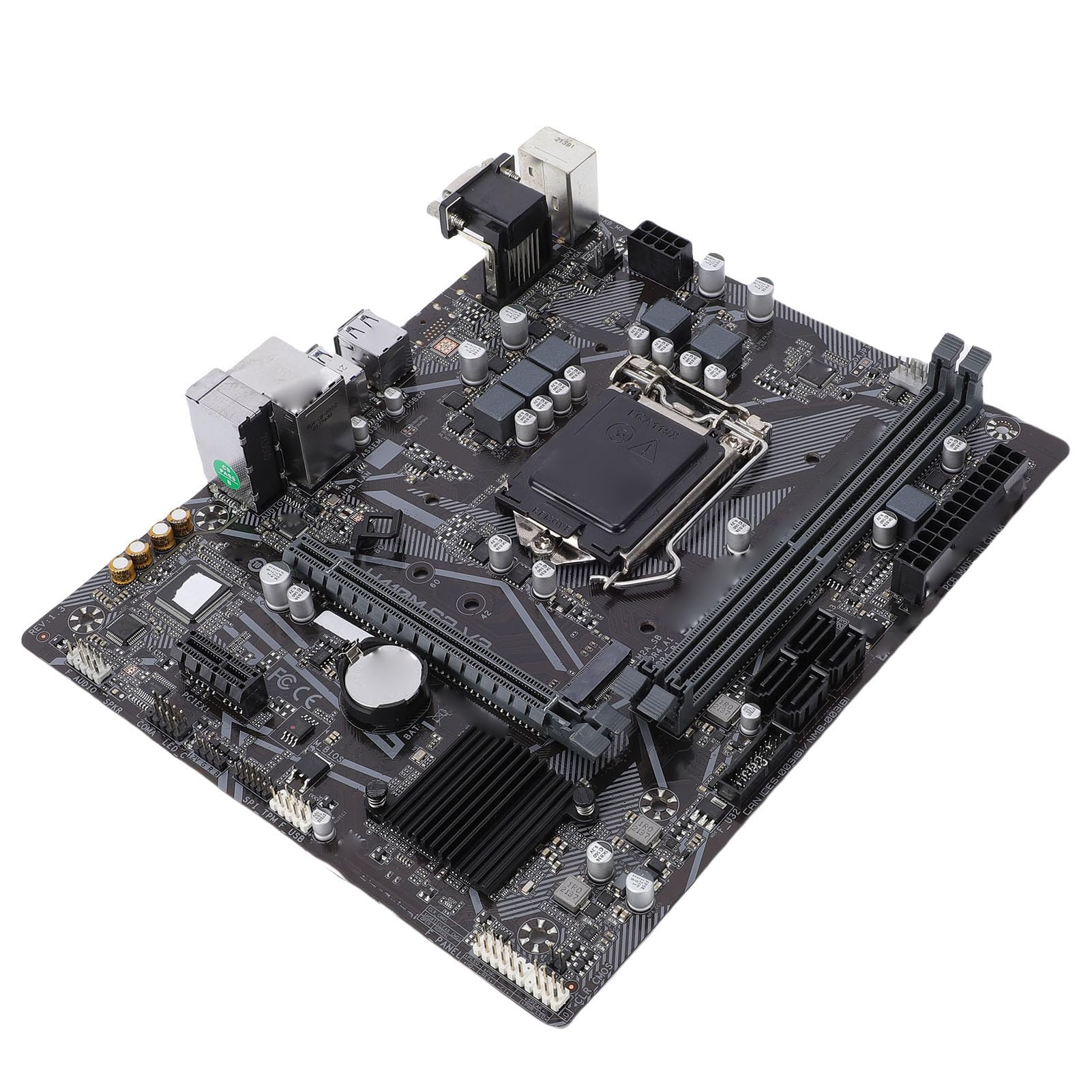LICAEVEY Scheda Madre ATX H410M, Socket LGA 1200 per CPU di Decima Generazione, Supporto RAM DDR4 da 64 GB, Slot M.2, PCIe 3.0, USB 3.2 Gen1 per PC Gaming Home Office