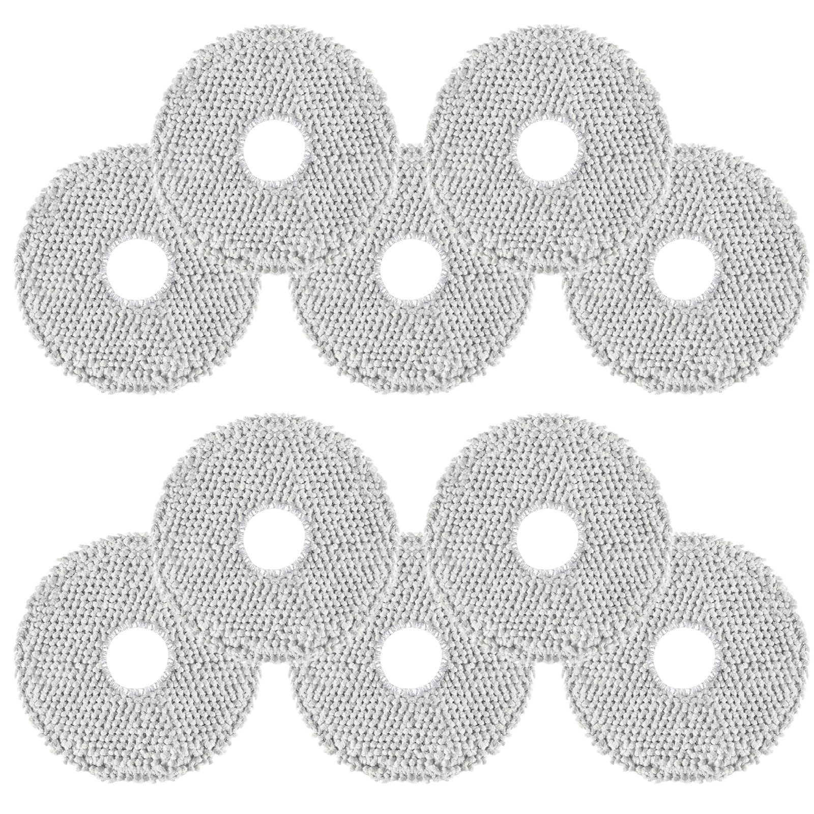 10 Stück Wischmopp für Dreame L10/L20/L40/L50/X30/X40/X50/Mova E30/E40/P50/V50 Ultra Saugroboter,Mikrofaser Weich Waschbar und Wiederverwendbar Ersatz Wischtücher Mop