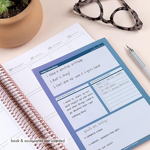 Miniatura 4 de Bloc de notas Daily Intentions - Nunca te quedes atrás y mantén un seguimiento de los pensamientos e ideas diarias. 50 hojas - Planificación