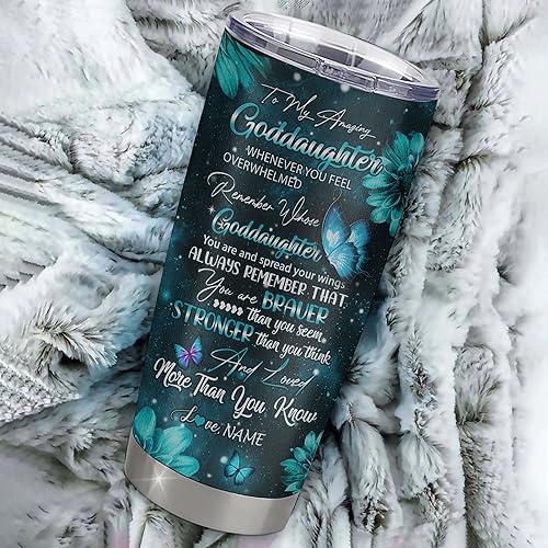 Miniatura 57 de Personalized To My Goddaughter From Godmother Stainless Steel Tumbler Cup Lion My Precious Goddaughter Birthday Graduation Christmas Travel Mug 20oz