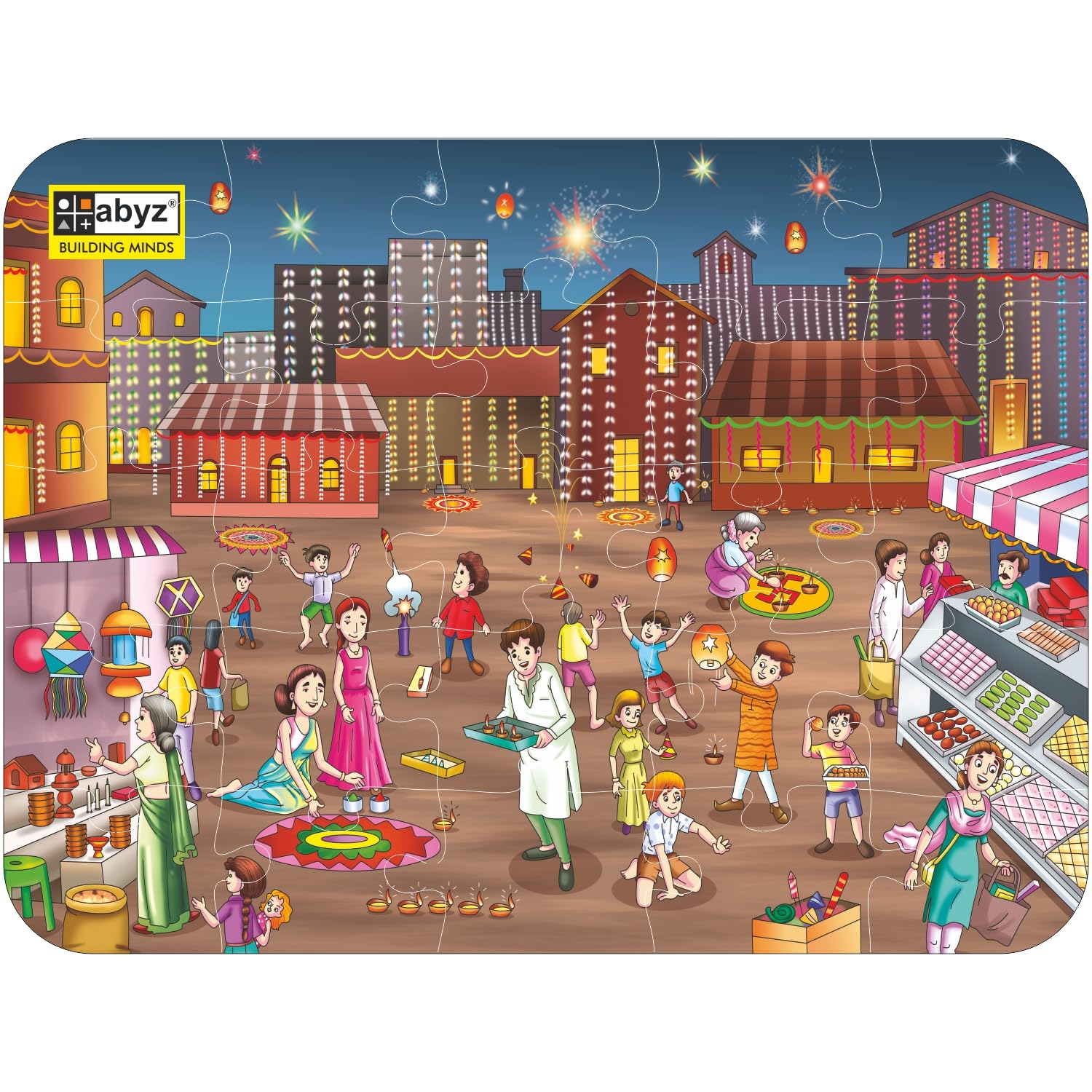 ABYZ Wooden Jigsaw Puzzles for Kids,Diwali Jigsaw Puzzle for Kids of Age 4-6 Years, 25 Pcs Puzzle (B0D2TTD4W8) Amazon Price History, Amazon Price Tracker