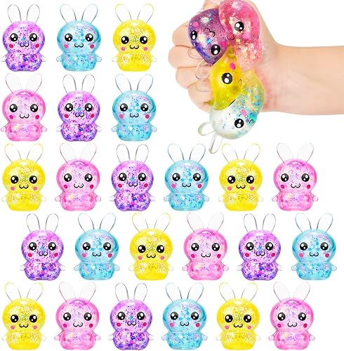 Halloscume 24 Pcs Bunny Stress Fidget Rabbit