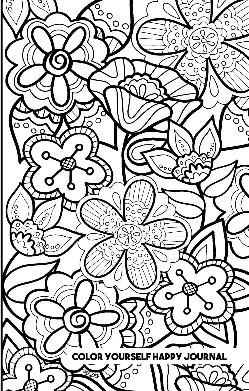 Color Yourself Happy Journal: Create a one-of-a-kind journal with a cover you color yourself! (Color Your Own Journal)
