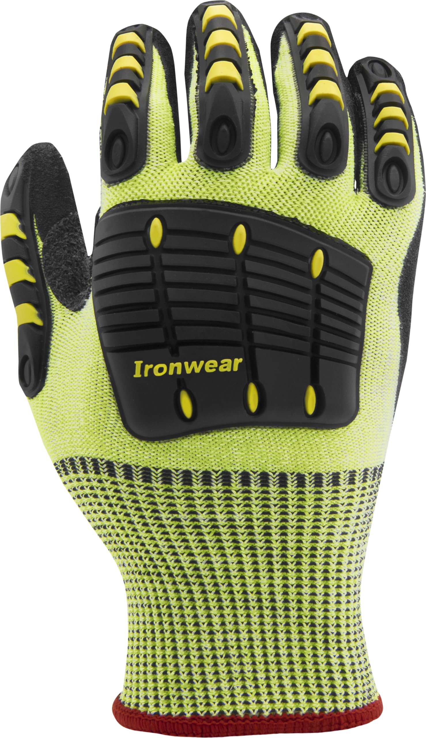 Ironwear 4885 Hi-Visibility Puncture and Impact Resistant Safety Gloves with TPR Padding