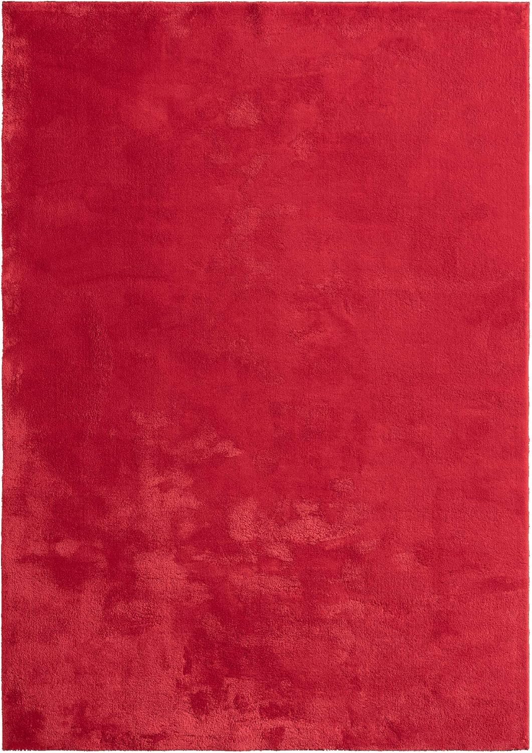 the carpet Relax Rug, Modern, Fluffy, Short Pile, Non-Slip Underside, Washable up to 30°C, Super-Soft, Fur Look, Red, 120 x 160 cm — image 1
