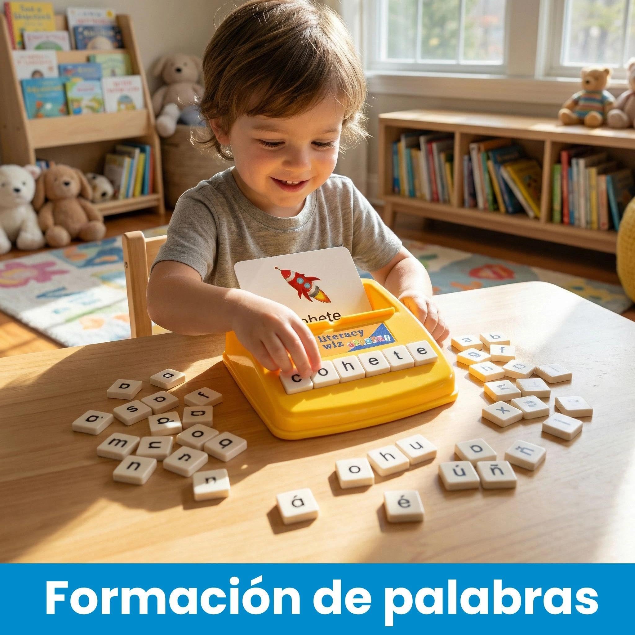 BOHS Juego Divertido de alfabetización española (Paquete de 6) – Suministros a Granel – Juguetes educativos de Aprendizaje de Idiomas preescolares