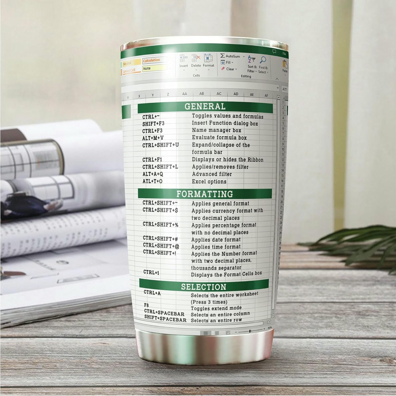 Accountant Tumbler - 20 Oz Stainless Steel Spreadsheet Mug - Office Gift for Accountant, CPA, CFO, Tax Preparer - Image 4
