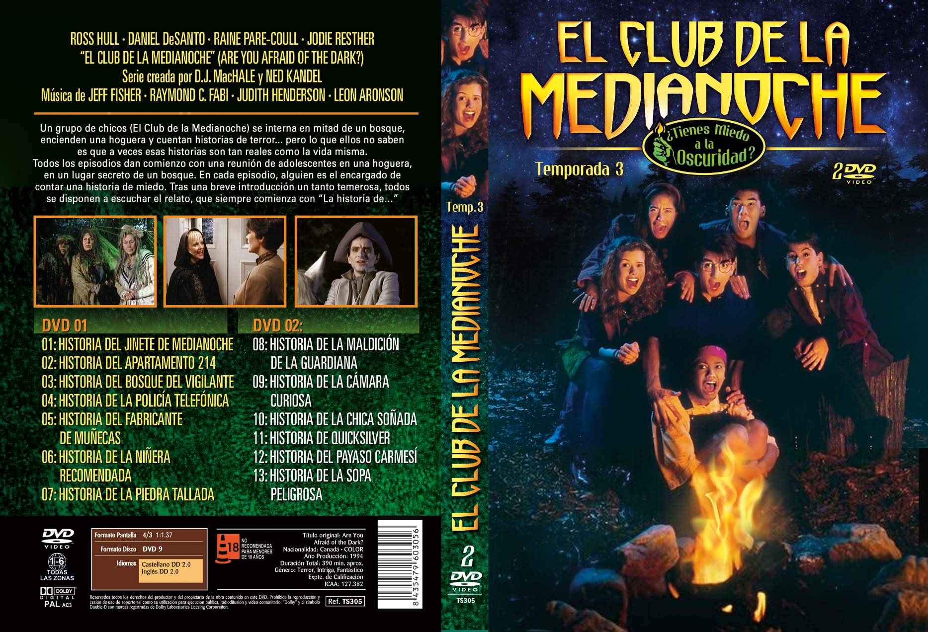 El Club de la Medianoche Temporada 3 z 2 DVD Are You Afraid of the Dark?