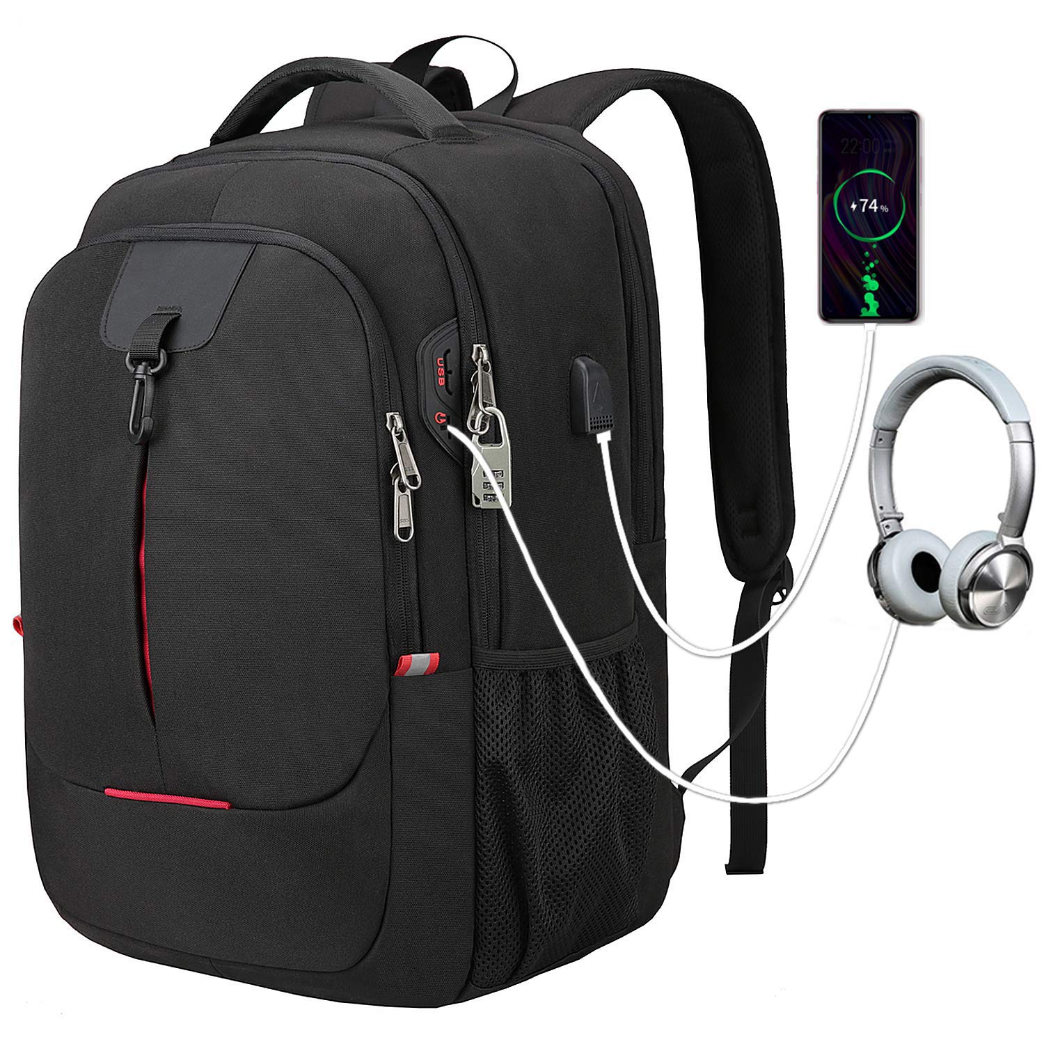 Laptop Backpack, College School Backpacks for 17.3 Inch Notebook