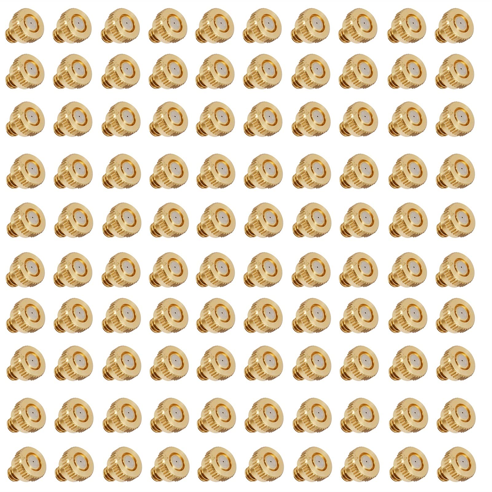 SOHNVWTGD 500Pcs Misting Nozzles Kit for Cooling System, Brass Mister Nozzles, Garden Water Mister, Fog Nozzles for Patio Outdoor Misting System (Size : 0.3mm)