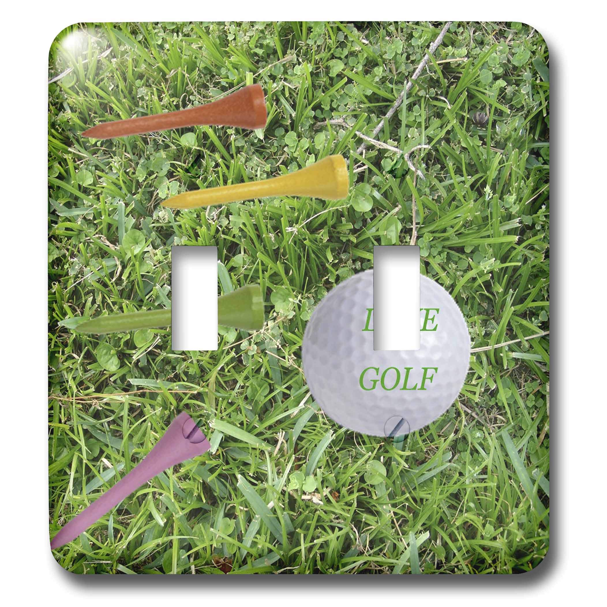 Interrupteur double à bascule Love Golf idéal pour personnaliser votre bureau ou salon