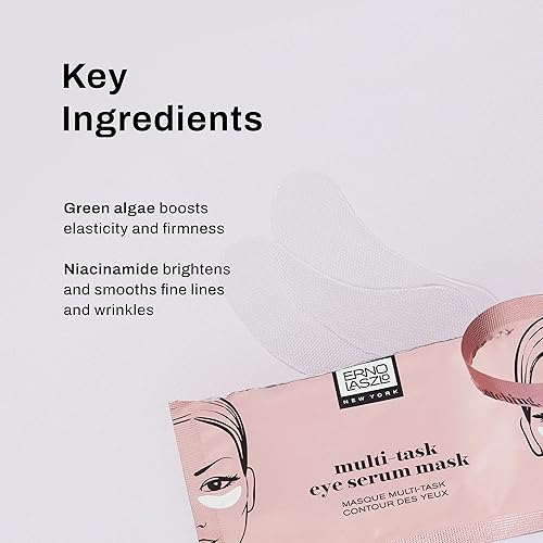 Miniatura 9 de Erno Laszlo Máscara de ojos de suero multitarea  Hidrata y nutre  Mejora las líneas finas y las ojeras  6 juegos de máscaras (0.15 onzas líquidas