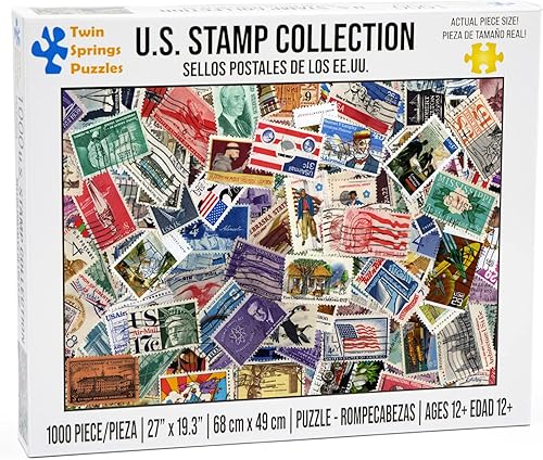 US Stamp Collection Twin Spring Goods - Rompecabezas de 1000 piezas de 1000 piezas