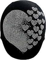 Vista 1 de Cubierta de casco de corazón de cristal, cubierta de casco de diamantes de imitación, casco elegante, cubierta de casco para jinete, paseos