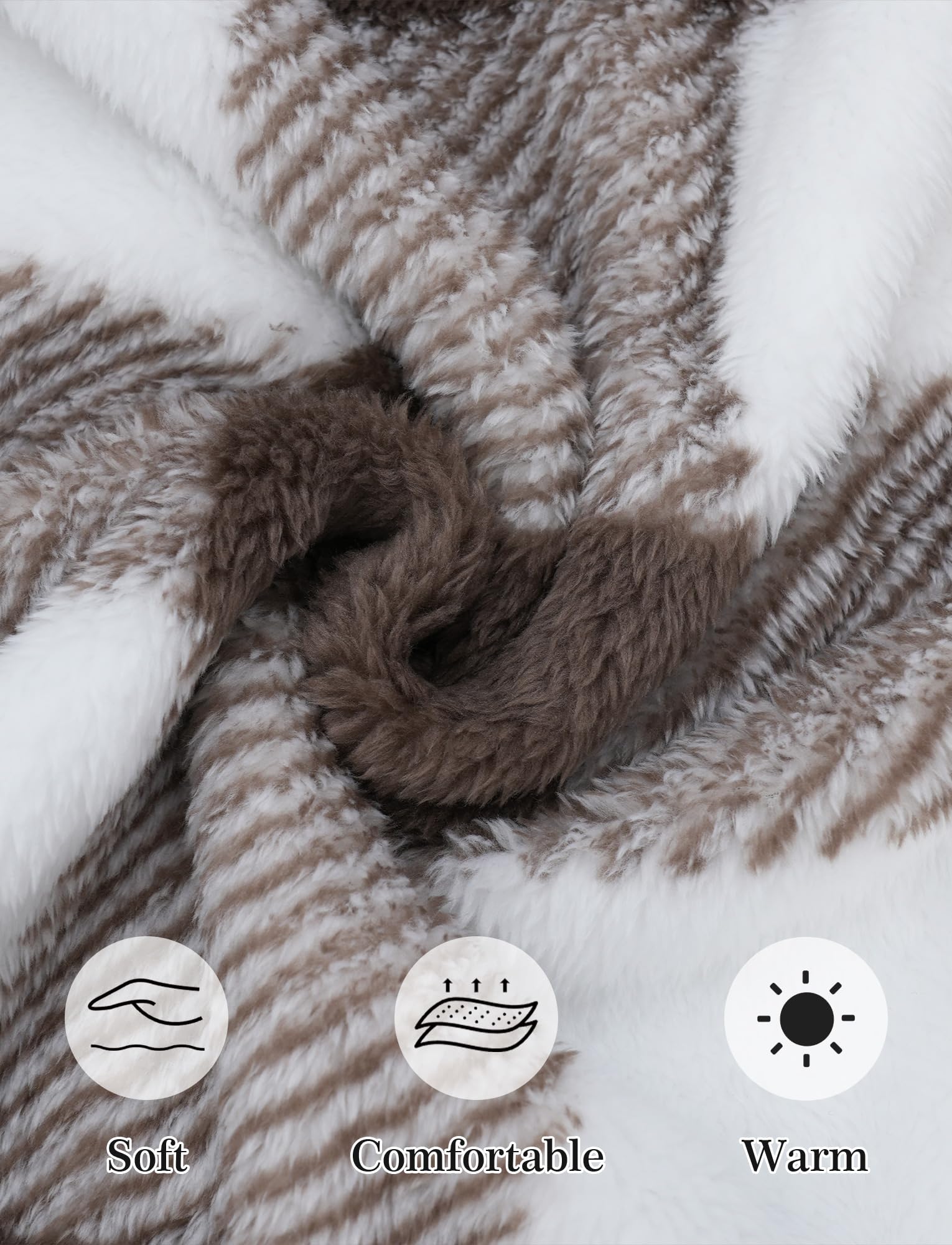 Maeau - Gilet à Carreaux Femme Polaire Sans Manches Manteaux Polaire Zippé Veste en Peluche Chaud Léger Gilet Slim Décontractée Automne Hiver avec Poche - Kaki - XL