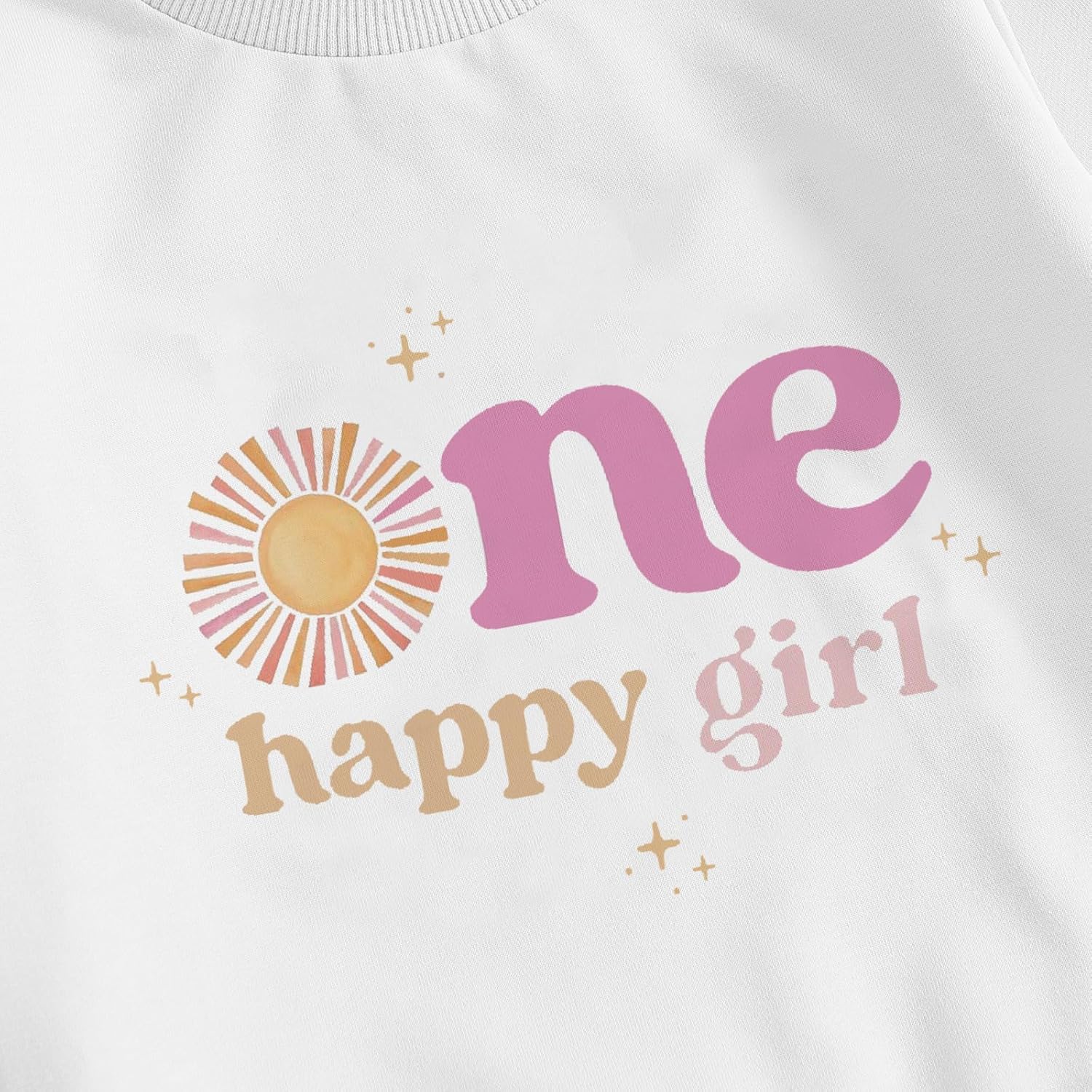 WZTYYDS Infant Baby Girl Fall First Birthday Outfit 1st Birthday Clothes Long Sleeve Sweatshirt Tops Elastic Waist Pants - Image 3