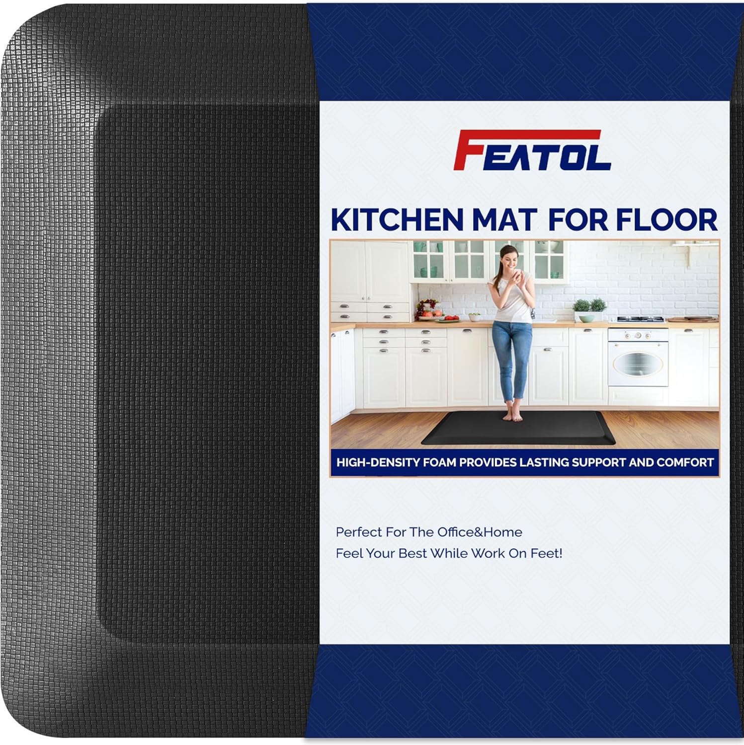 FEATOL Anti Fatigue Mat for Kitchen Floor – 9/10...