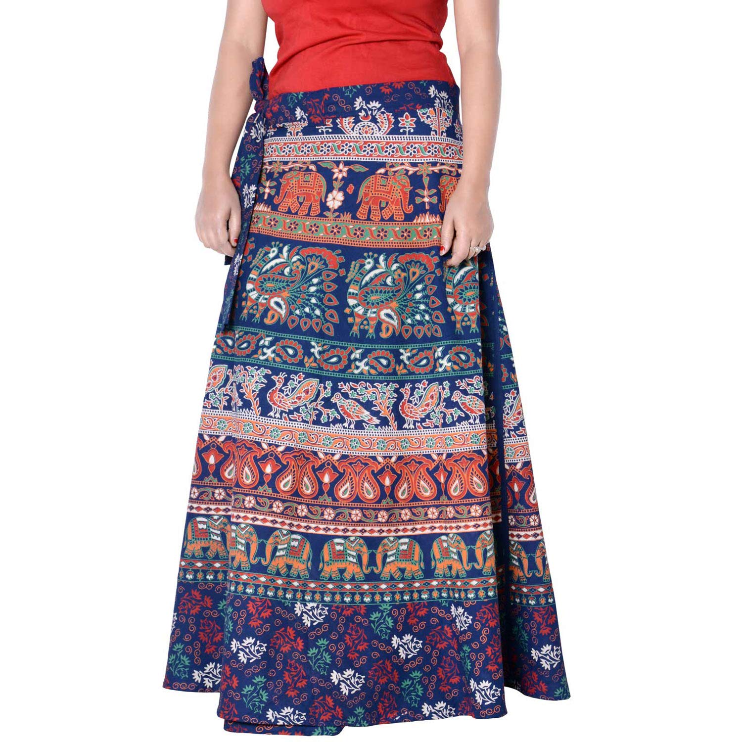 rajvila Women's Cotton Printed Long 36 Inch Length Regular Wrap Around Skirt Colour (F_W36NT_0002)-picture-50