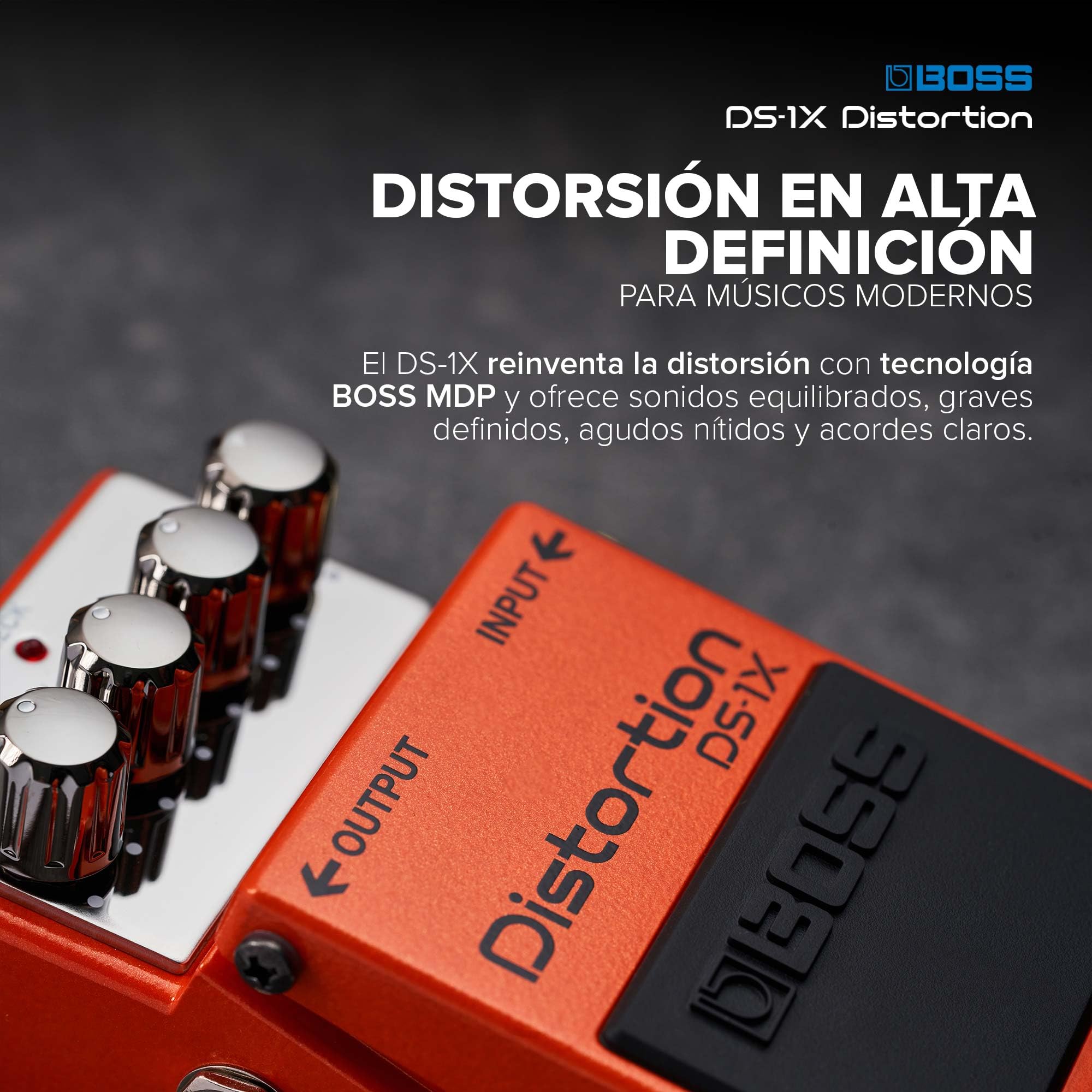 BOSS DS-1X Distortion | Avanzado pedal de efectos de guitarra con