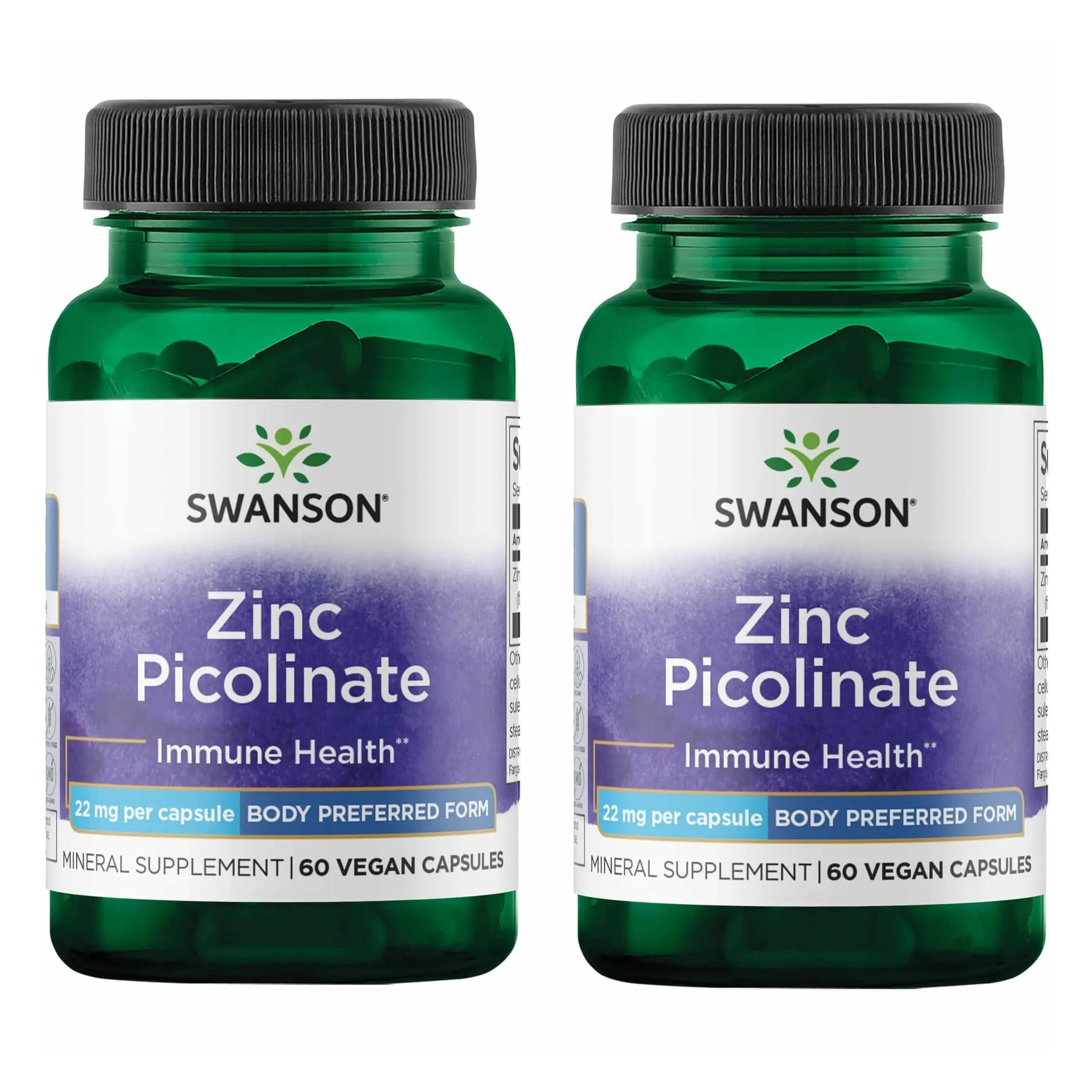 Swanson Zinc Picolinate Chelated Mineral, 22 mg, 60 Vegan Capsules — Amazon image 10