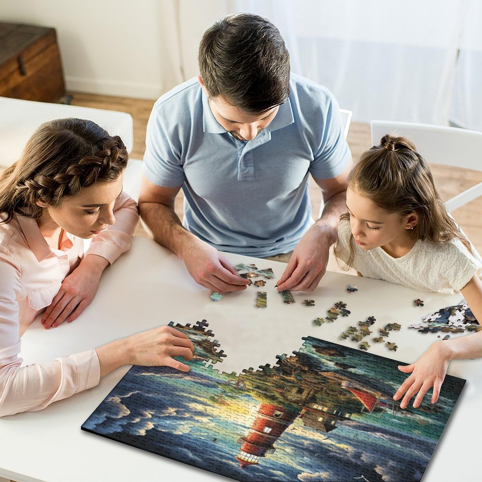Klasyczne puzzle Lighthouse 1000 sztuk dla dorosłych, puzzle dla dzieci, puzzle intelektualna zabawka dekompresyjna edukacyjna zabawa rodzinna 1000 sztuk (75 x 50 cm)