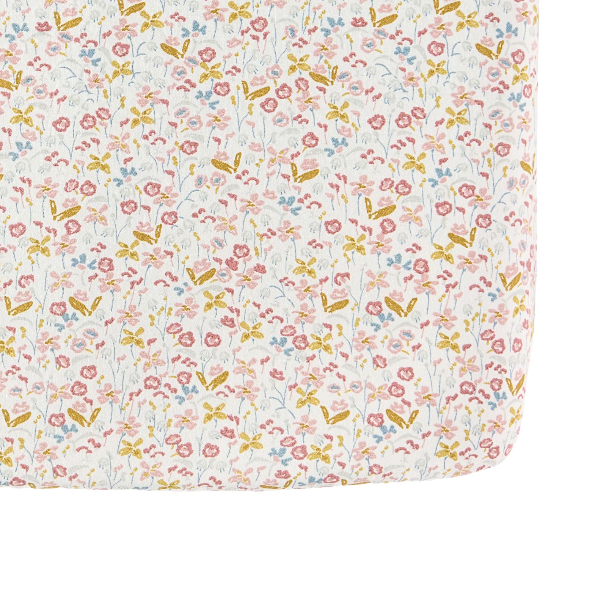 Pehr Crib Sheet, Floret, Organic Cotton, 52" x 28" x 8"