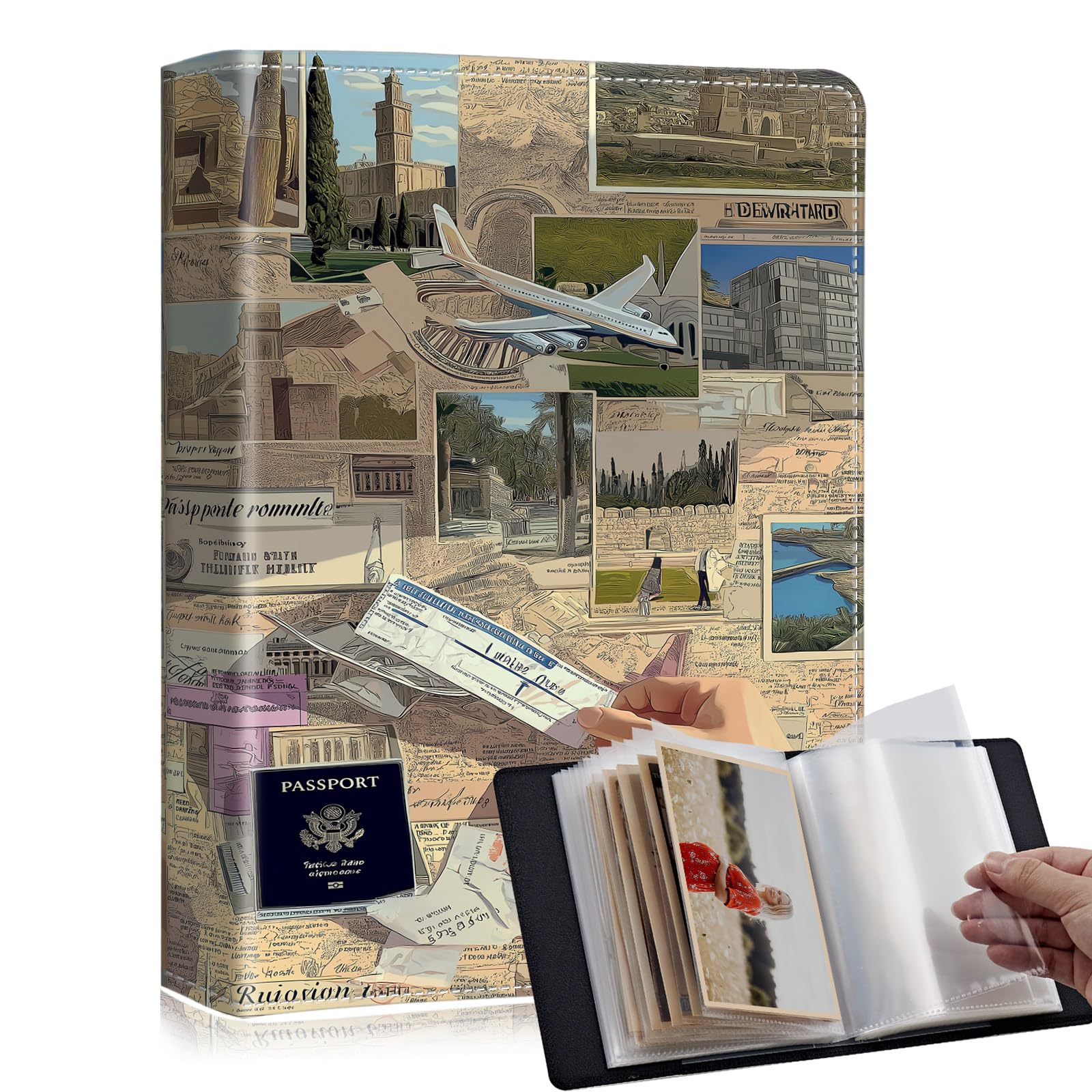 RMJKXQZG Cute 5x7 Photo Album Holds 120 Photos 60 Pockets with Elastic Band — image 1