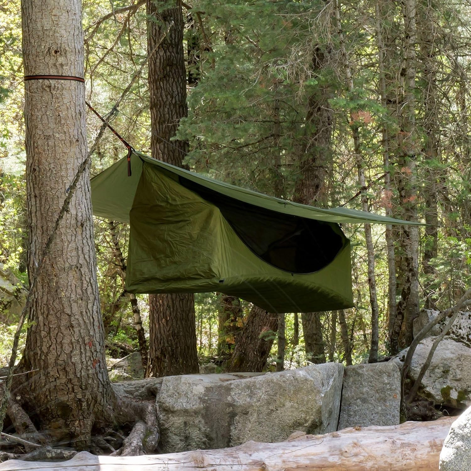 Amaca da campeggio singola con rete leggera e portatile, altalena per dormire con zaino in spalla, viaggi, spiaggia, cortile, escursionismo, casa